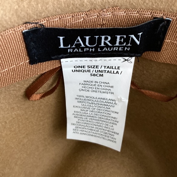 Lauren Ralph Lauren Wool Fedora Hat with Logo - Picture 3 of 3